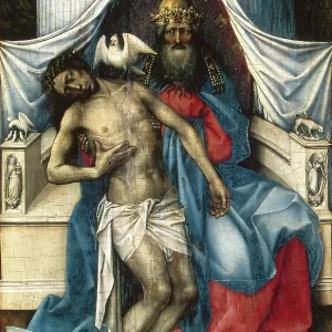 Print of Robert Campin's Trinity, 1433 Print of Robert Campin's Trinity, 1433