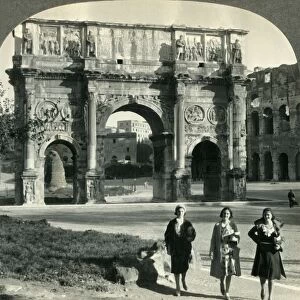 The Triumphal Arch of Constantine, Rome, Italy, c1930s. Creator: Unknown