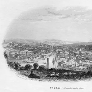 Truro, from Trennick Lane, 1860