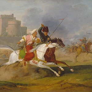 Turk and Cossack, 1809. Artist: Vernet, Horace (1789-1863)