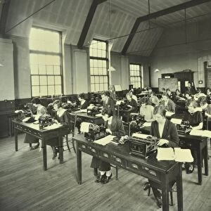 Typewriting class, Bow and Bromley Commercial Institute, London, 1924
