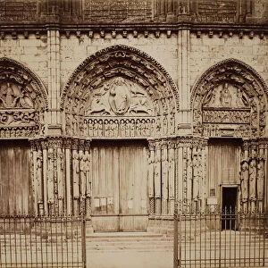 Untitled (Royal Portal of Chartres Cathedral), 1860s. Creator: Unknown