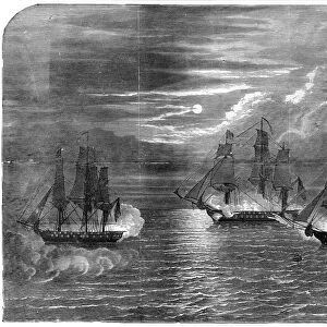 The USS Constitution capturing the Cyane and Levant, 1815, (1872)