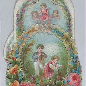 Valentine - Mechanical - romantic symbolism, ca. 1875. ca. 1875. Creator: Anon