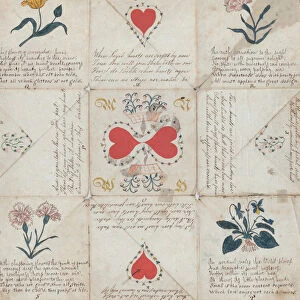 Valentine: Puzzle Purse, 1826. Creator: Anon