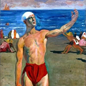Vaslav Nijinsky on the Lido, 1909