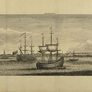 View of Arkhangelsk, ca 1770. Artist: Anonymous