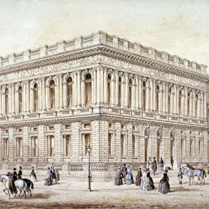 View of the Army and Navy Club on Pall Mall, Westminster, London, c1853
