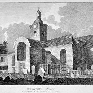 View of the Church of St Mary Magdalen, Bermondsey, London, 1809
