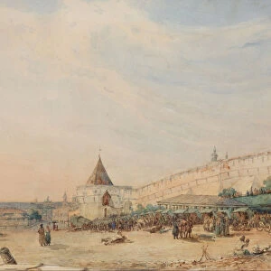 View of the Kitay-gorod in Moscow, 1850-1860s