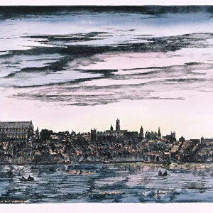 View of London, 1530. Artist: Richard Bannister
