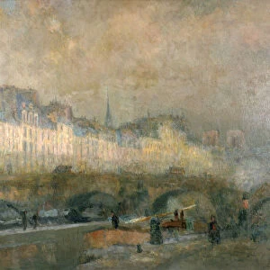 View of the Pont Neuf and the Ile de la Cite, Paris, late 19th / early 20th century. Artist: Albert Lebourg