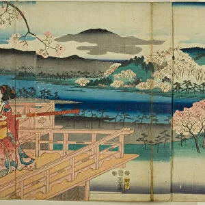 View of Sagano (Sagano fukei), from the series "A Modern Genji Picture Contest