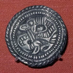 Viking pewter disc-brooch, 10th century