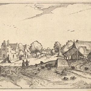 Village Road, plate 20 from Regiunculae et Villae Aliquot Ducatus Brabantiae, ca. 1610