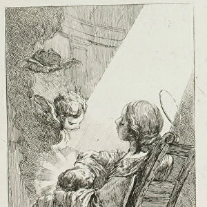 The Virgin Mary Cradling the Baby Jesus, 1764. Creator: Charles Hutin
