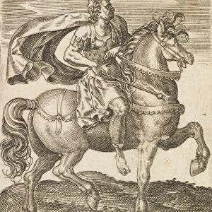 A Vitellius from Twelve Caesars on Horseback, c1565-1587. Creator: Abraham de Bruyn