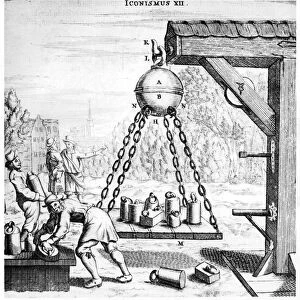 Von Guerickes demonstration of the power of air pressure, 1672
