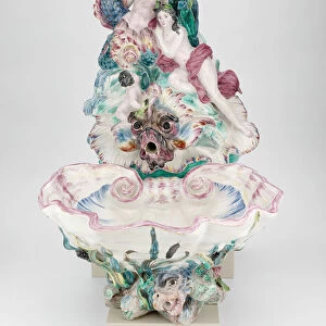 Wall Fountain and Basin, Sceaux, c. 1755. Creator: Sceaux Faience Manufactory