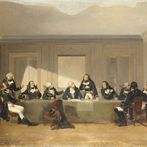 The war council at Courtrai on June 26, 1792. Artist: Anonymous