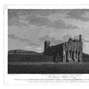 West View of King Edwards Chapel on Wakefield Bridge in the County of York, c1800