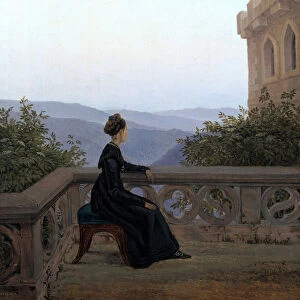 Woman on the Balcony, 1824. Artist: Carus, Carl Gustav (1789-1869)