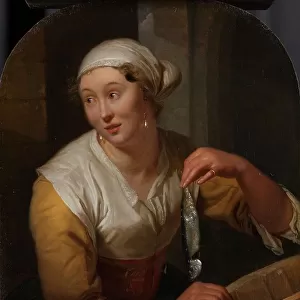 Woman Selling Herrings, 1675-1680. Creator: Godfried Schalcken