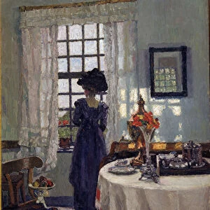 Woman at the Window. Artist: Brandis, August, von (1862-1947)