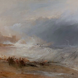 Wreckers -- Coast of Northumberland, with a Steam-Boat Assisting a Ship off Shore