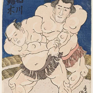 Wrestling match Inogawa vs Nishikigi, 1843