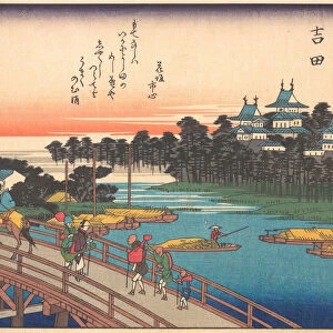 Yoshida, from the series The Fifty-three Stations of the Tokaido Road, early... early 20th century. Creator: Ando Hiroshige