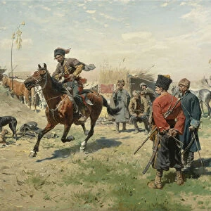 The Zaporozhian Cossacks. Artist: Brandt, Jozef (1841-1915)