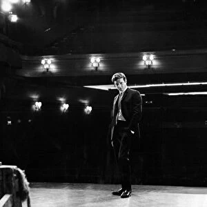 Record producer and manager Brian Epstein on stage at the Saville Theatre