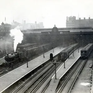 Charing Cross Station Print 1931 Steam Trains