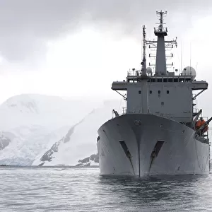 HMS Scott Visits King George Island in the Antarctic