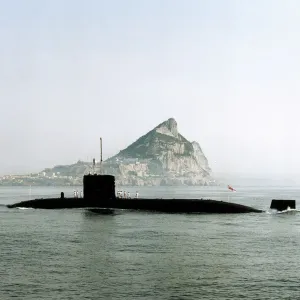 HMS Superb Print with Gibraltar Background HMS Superb Print with Gibraltar Background