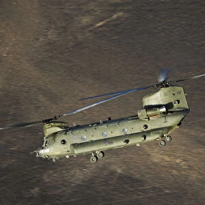 RAF Chinook Over Jordan During Exercise Desert Vortex