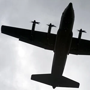 Royal Air Force Hercules Aircraft on Route to Drop members of 3 PARA Battle Group