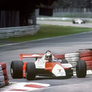 1982 German Grand Prix. Hockenheim, Germany. 8 August 1982. John Watson, McLaren MP4/1B-Ford, retired, action. World Copyright: LAT Photographic Ref: 35mm transparency 82GER