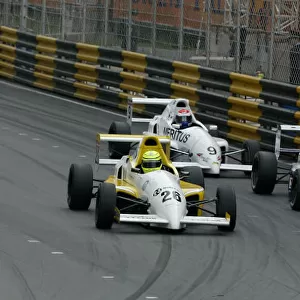 2002 Asain Formula 2000. Danny Watts passes Taku Bamba and Kieko Ihara