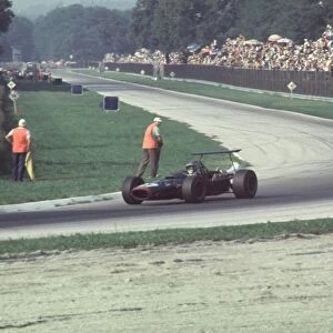 BRM P126 of Courage leads Brabham BT26 of Brabham: Italian Grand Prix, Monza 8th September 1968 Rd 9