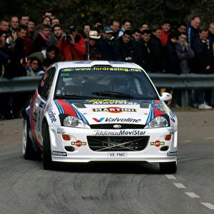 Colin McRae in action in his Ford Focus, Leg 2 Catalunya Rally 2000. Photo: McKlein / LAT