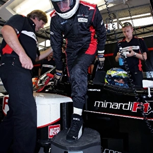 F1x2 Silverstone: Zsolt Baumgartner Minardi F1x2 Driver with a F1x2 passenger
