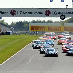 FIA GT Championship: The two Force One Racing Festina cars lead at the start of the race