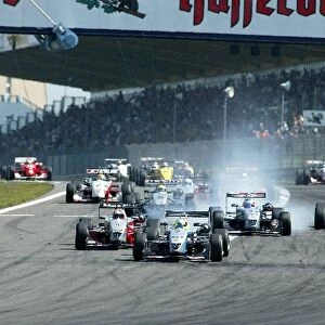 Formula 3 Euroseries: Start of the race with Jamie Green, ASM F3, Dallara F3-03 Mercedes, leading the field to the first corner