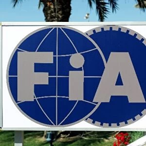 Formula One World Championship: FIA sign in the paddock