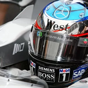 Formula One World Championship: A specially Monaco themed livery for the helmet of Kimi Raikkonen McLaren