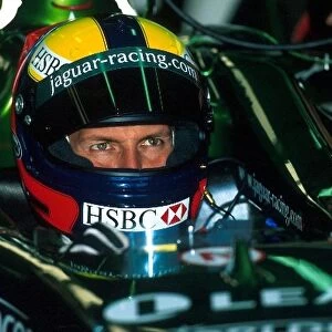 Formula One World Championship: Test driver Luciano Burti Jaguar Cosworth R1 was confirmed as Jaguar├òs number two driver for the following season