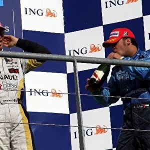 GP2 Series: Andreas Zuber Piquet Sports and Romain Grosjean ART on the podium