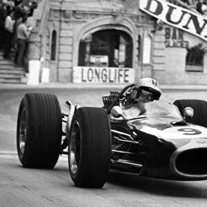 Monte Carlo, Monaco. 7 May 1967: Denny Hulme, Brabham BT20-Repco, 1st position, action